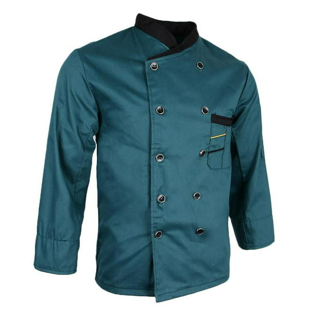 Chef Jacket Catering Uniform Long Sleeve Pocket Coat Workwear Shirt Clothing